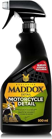 Maddox Detail - Motorcycle Detail 500 ml | Cera Carnauba Coche y Abrillantador de Neumáticos 3 en 1 | Hidratador de Plásticos y Cera Carrocería para Moto | Brillo Máximo y Protección Duradera  