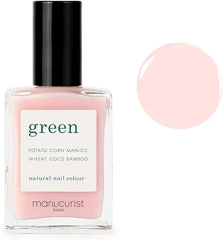 Manucurist Green Esmalte de Uñas - Pintauñas Clásico Natural 9-free - Esmalte de Uñas Vegano y Orgánico (84%) - Manicura - Cuidado de las Uñas - 15 ml (Hortencia)  