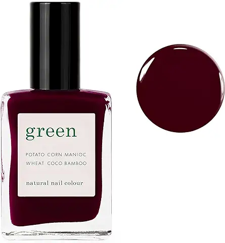 Manucurist Green Esmalte de Uñas rojo Oscuro - Pintauñas Clásico Natural 9-free Hollyhock - Esmalte de Uñas Vegano y Orgánico (84%) - Manicura - Cuidado de las Uñas - 15 ml  