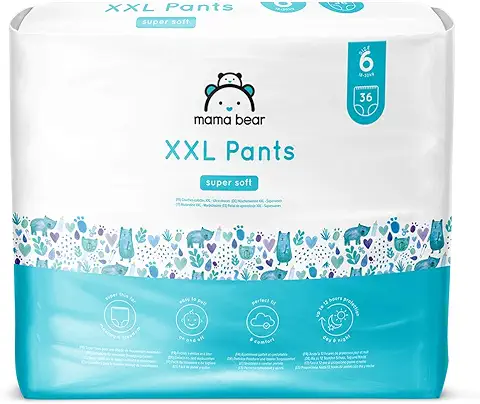 Marca Amazon - Mama Bear Pañal de Aprendizaje XXL, Talla 6 (18-30kg), 72 Unidad, 2 Paquetes de 36  