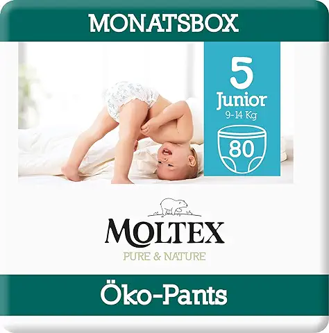Moltex Pure & Nature Pants Ecológicos Talla 5 (9-14 Kg) - 80 Pants (4 Bolsas De 20 Unds)  