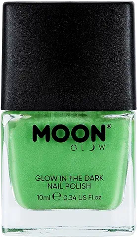 Moon Glow Esmalte de Uñas que Brilla en la Oscuridad - 14ml - Esmalte de Uñas Fosforescente Verde  