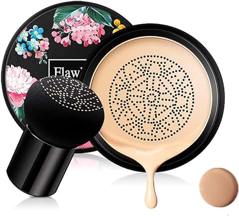 Mushroom Head Air Cushion CC Cream Foundation Cover Corrector Maquillaje Hidratante Brillo Pigmento Base Líquida, Uniforme Base de Maquillaje de tono de piel BB #Natural  