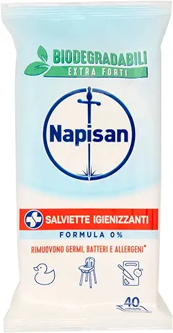 Napisan Toallitas Desinfectantes Biodegradables Fórmula 0%, 40 Unidades - 1 x 240 g  