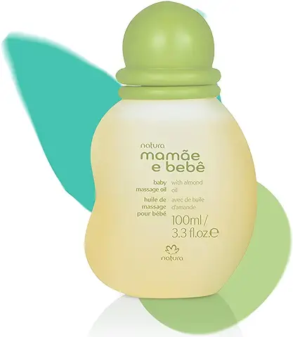 NATURA - Aceite de Masaje Mamae e Bebe - Para la Higiene del Bebé - Hidrata y Relaja - Dermatológicamente Probado - Aprobado por los Pediatras - 100% Vegano - Cruelty Free - 100 ml  