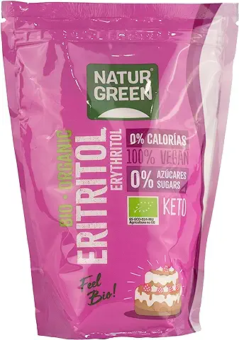 NaturGreen - Eritritol BIO, Edulcorante Natural, Orgánico, Ecológico, Sustutivo del Azúcar, 0% Calorías, Vegano, Keto, Bajo Índice Glucémico - 1 Kg  