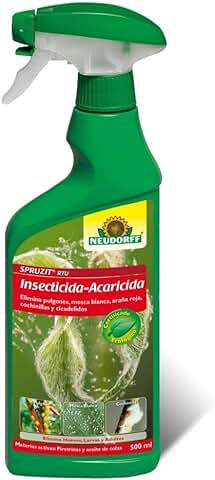 Neudorff Insecticida-Acaricida RTU Spruzit®, JED y Agricultura Ecológica, Especial Huevos, Larvas y Adultos de Pulgones, Mosca Blanca, Araña Roja, Cochinillas - Spray 500 ml  