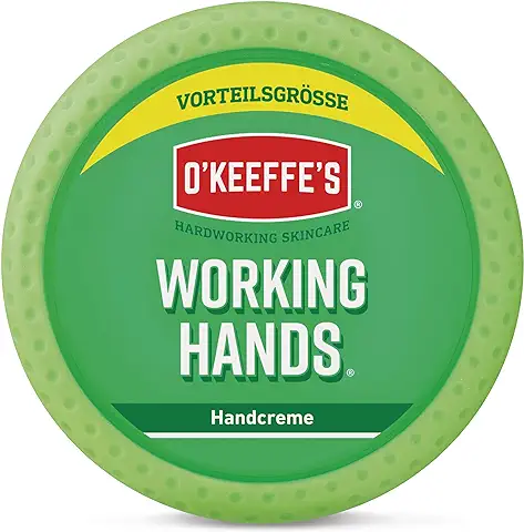 O'Keeffe's Working Hands - Crema de Manos para Manos Extremadamente Secas y Agrietadas, 193 g, Aumenta Instantáneamente el Contenido de Humedad, Forma una capa Protectora y Evita la Pérdida de Humedad  