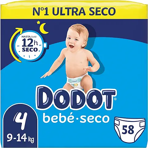 Pañal Marca Dodot. Modelo BEBE SECO T-4 9-14KG. 58UD  