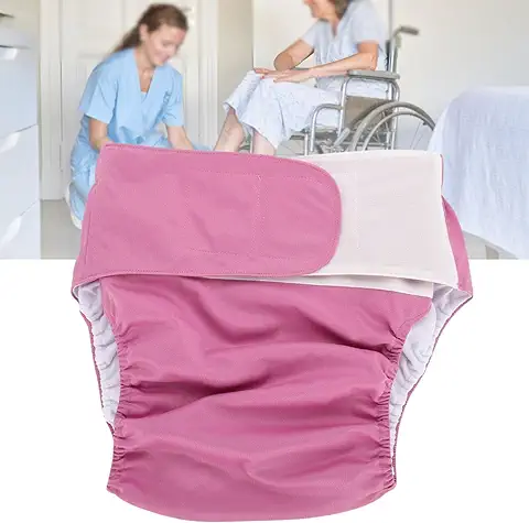 Pañales Adultos Ajustables Pañales de tela para Adultos Reutilizables Panal Lavable (Color : Rosado)  