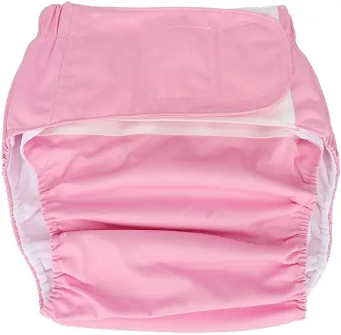 Pañales de tela para Adultos, Pañales Impermeables y Reutilizables para la Protección de la Incontinencia para Ancianos Ropa Interior con Máxima Absorción para Hombres o Mujeres(Rosado)  