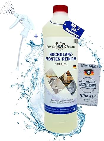 Pandacleaner® - Limpiador Abrillantador para Muebles de Cocina, 1000 ml, Limpiador Abrillantador Concentrado de para Baño y Cocina  