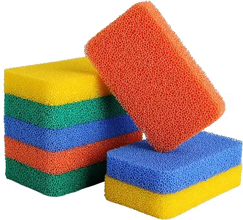 Paquete de 8 Esponjas de Silicona Limpias, Esponja de Colores, Cepillo de Silicona Reutilizable y para Lavar Platos  