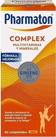 Pharmaton Complex - Multivitamínico con Ginseng G115-60 Comprimidos - Energía Física y Mental - Vitaminas para el Cansancio  