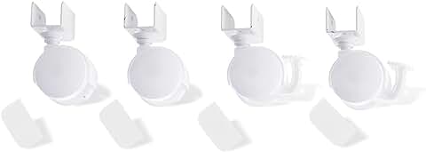 Pinolino 560 003 - Juego de ruedas para cuna con enganche en U, color blanco