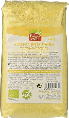 Polenta Instantánea Integral - La Finestra Sul Cielo - 500g, 500 Gramo, 1  