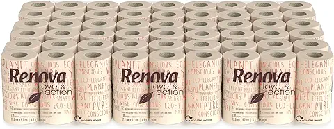 Renova Papel Higiénico Love&Action | 108 Rollos Ecológicos | Certificados FSC® & Ecolabel  
