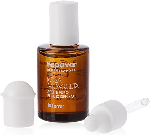 Repavar - Aceite 100% Puro Rosa Mosqueta Primera Presión en Frío, Alta Capacidad Regeneradora para Cicatrices - Incluye Aplicador Roll On y Cuenta Gotas - 15 ml  