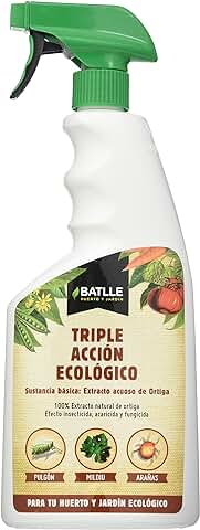 Semillas Batlle - Espray triple acción ecológico, 400 ml, contra insectos.
