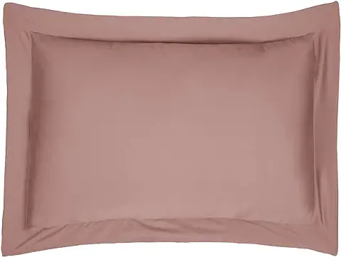 Sleepdown Juego de 2 Fundas de Almohada Oxford 100% Satén de Algodón, Antialérgicas de 300 Hilos, Ropa de Cama de Lujo, Color Rosa Rubor, 50 x 75 cm  