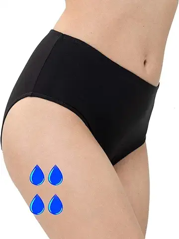 SliPss - Braga para la Incontinencia Urinaria - Talla XXL - Color Negro - Cintura Alta - Absorción Media Hasta 300 ml - Equivalente a 1 Pañal Desechable - Lavable y Reutilizable - Discreta - 1 Ud  