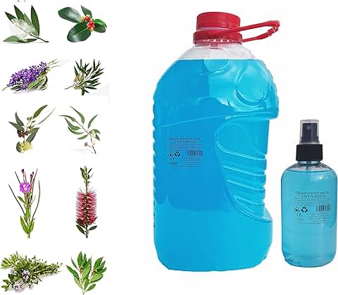 SPRAY ANTIVIRICO DESINFECTANTE 3LITROS PARA RELLENAR +SPRAY 250ML REGALO-10 Aceites Esenciales.Limpiador Hidroalcohólico 100% Eficaz. Piel, Textil, Multisuperficie.  
