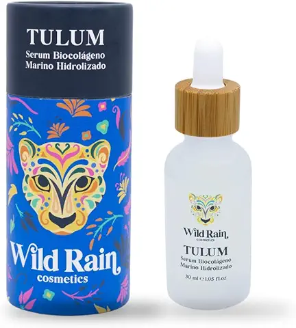 Sérum de Colágeno Marino Hidrolizado y Péptidos, TULUM de Wild Rain Cosmetics, 30 Mililitros, Despierta tu Belleza con una Hidratación Profunda y un Resplandor Infinito! "  