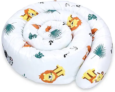 Totsy Baby Almohada para Dormir de Lado Algodón 300 cm Algodón - Cojin Cervical Enrollable Lavable Cojines Grandes Almohada para el Cuerpo Safari  