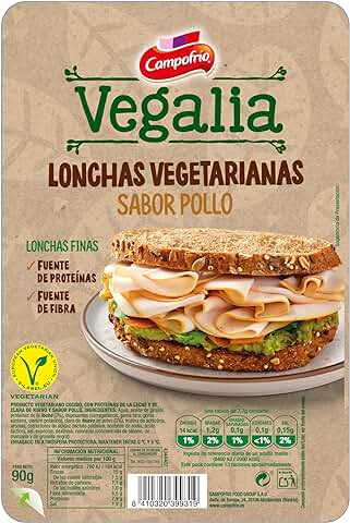 Vegalia - Lonchas Vegetarianas Sabor Pollo, 90g  