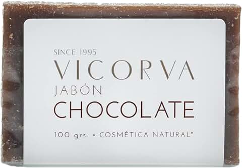 Vicorva | Jabón Sólido Chocolate Pastilla 100 gr | Limpia y Protege| Hecho en España | Ingredientes Naturales | Producto Orgánico | Jabón Natural  