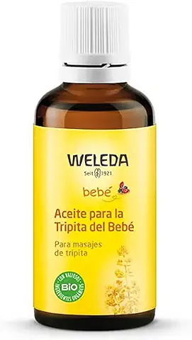 Weleda - Aceite para la Tripita Del Bebé, Alivia Cólicos, Gases o Estreñimiento, Vegano, Apto para Todo Tipo de Pieles - 50 ml  