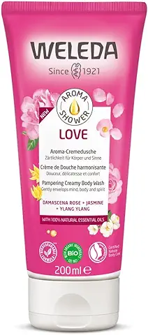 WELEDA Aroma Love - Gel de Ducha en Crema con Aroma a Rosa Damascena (200ml)  